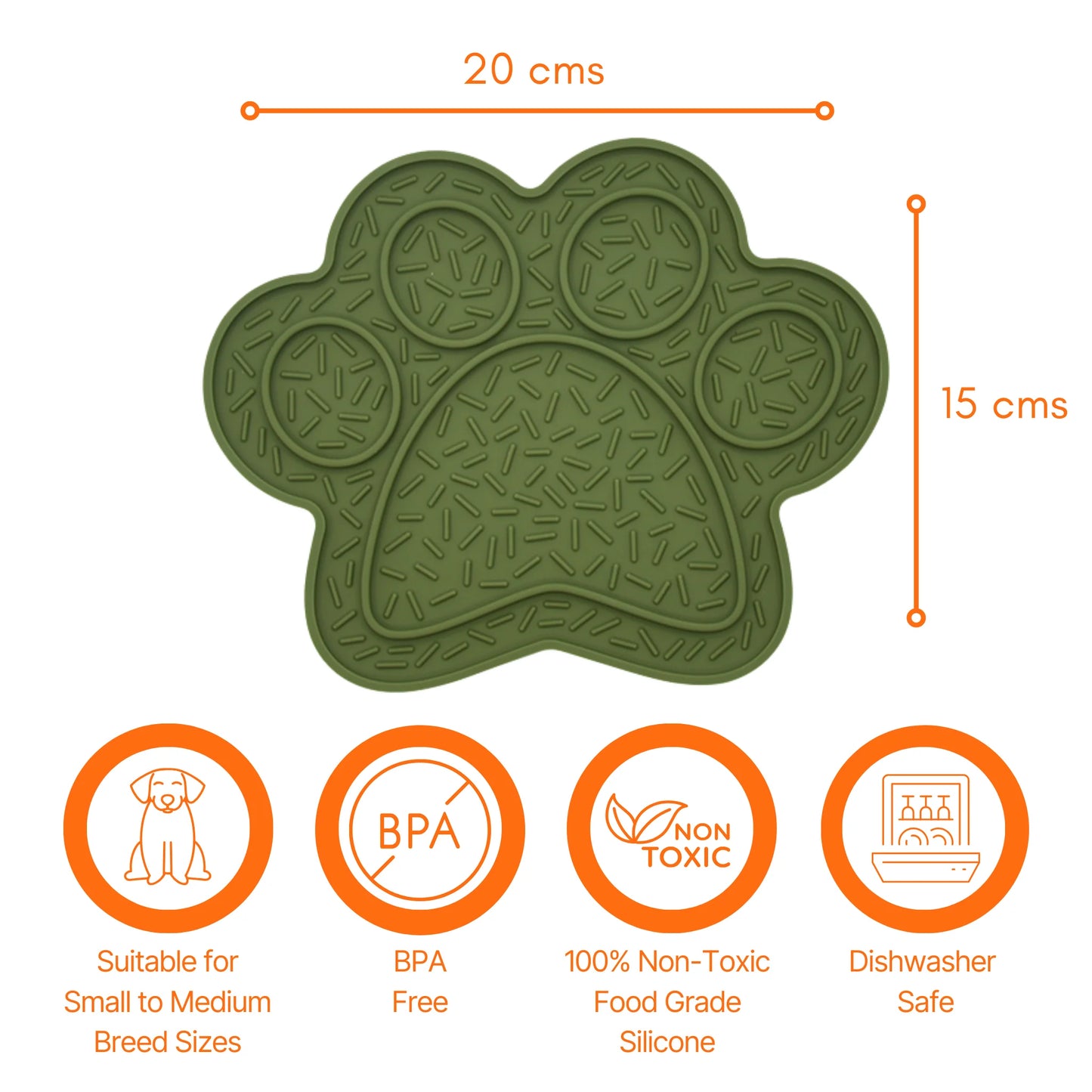SLOW BUNDLE: Slow Feeder Green & Lick Mat Paw Green