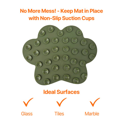 SLOW BUNDLE: Slow Feeder Green & Lick Mat Paw Green
