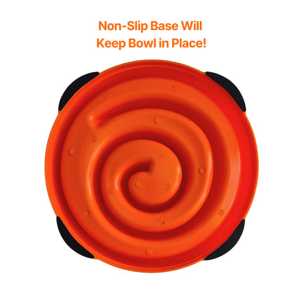 SLOW BUNDLE: Slow Feeder Orange & Lick Mat Paw Beige