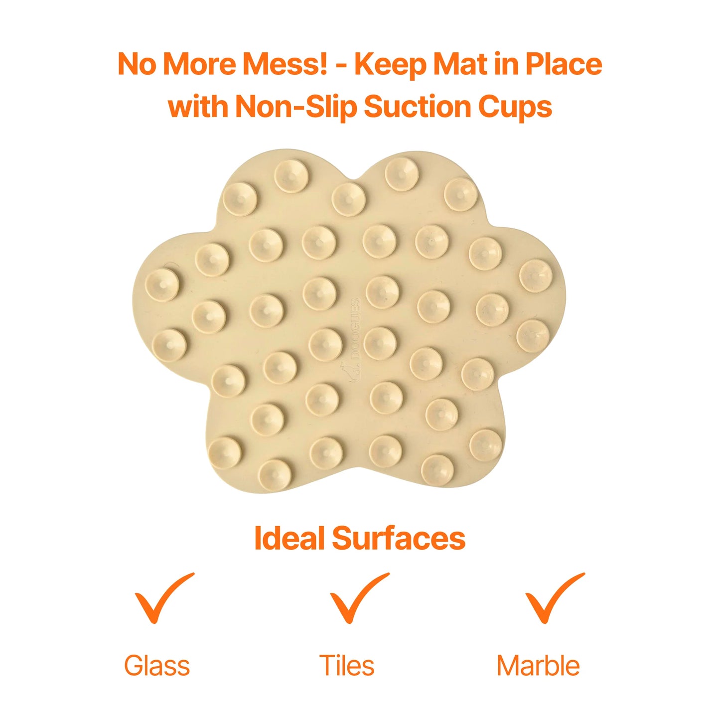 SLOW BUNDLE: Slow Feeder Orange & Lick Mat Paw Beige