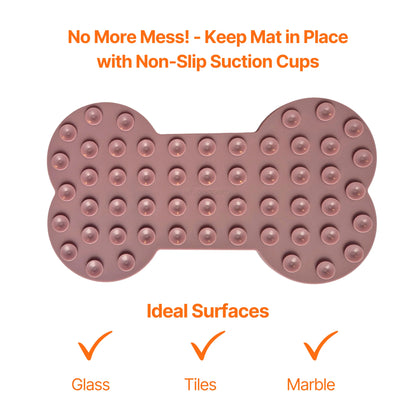 ENGAGE BUNDLE: Treat Puzzle Purple & Lick Mat Bone Pink with Spatula